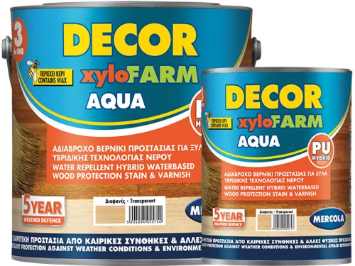 Mercola Decor Xylofarm Aqua Υβριδικό Βερνίκι Εμποτισμού Νερού Teak 750ml
