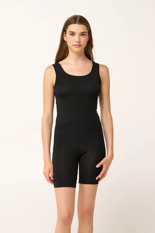 Vamp - Γυναικείο Biker Shorts Micromodal - BLACK