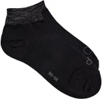 Γυναικείες Κάλτσες  Calvin Klein - Shiny logo - Μαύρες Κοντές - 2Pack - Cotton