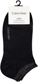 Γυναικείες Κάλτσες  Calvin Klein - Shiny logo - Μαύρες Κοντές - 2Pack - Cotton
