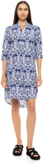 Γυναικείο Beachdress Pink Label - BLUE TROPICAL - 3/4 Μανίκι - Viscose