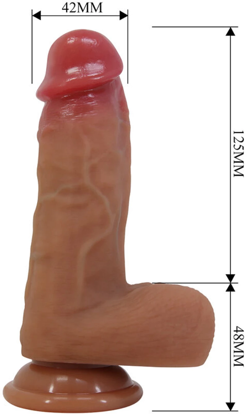 PRETTY LOVE - CURTIS REALISTIC DILDO WITH SUCTION CUP 17.3 CM -Ã'- 4.2 CM