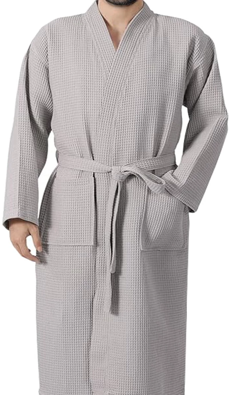 Μπουρνούζι Πικέ Ξενοδοχείου Light Grey - Large