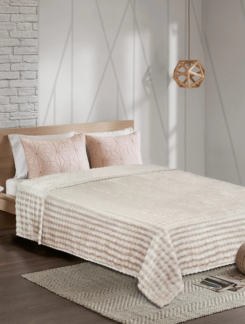 Κουβέρτα Fleece PUFFELLA BEIGE Κουβέρτα μονή: 160 x 220 εκ.