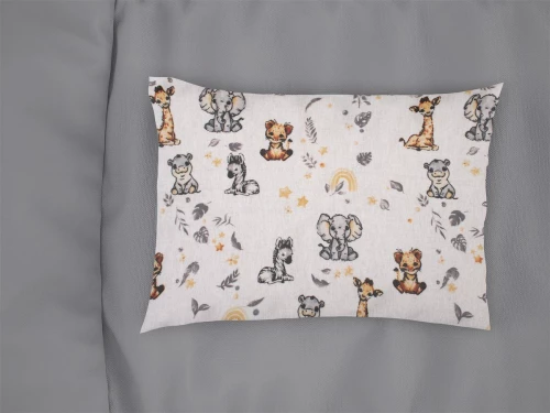 Μαξιλαροθήκη Εμπριμέ bebe Savanna 36 35X45 White-Grey 100%  Cotton Flannel