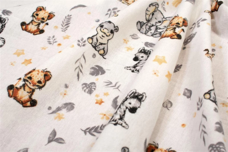 Πάνα Φανέλα bebe Savanna 36 80X80 White-Grey 100%  Cotton Flannel