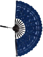 Χειροποίητη βεντάλια (27cm) μπλέ
