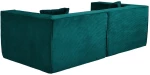 Compressed Nextdeco καναπές διθέσιος κοτλέ πράσινος Υ63x208x101εκ.