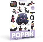 Mini Πόστερ με 19 αυτοκόλλητα – Μαύρο - BOOO - Poppik