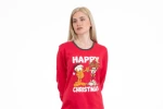 Πυτζάμα γυναικεία "Happy Christmas" κόκκινη