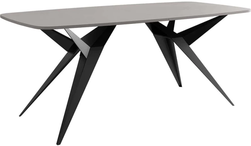 Τραπέζι Επεκτεινόμενο Axis 163050589 160/236x90x76cm Grey-Black Ατσάλι,Μοριοσανίδα