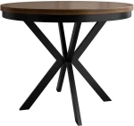 Τραπέζι Επεκτεινόμενο Edder 163050859 100/176x100x76cm Wenge-Black Ατσάλι,Μοριοσανίδα