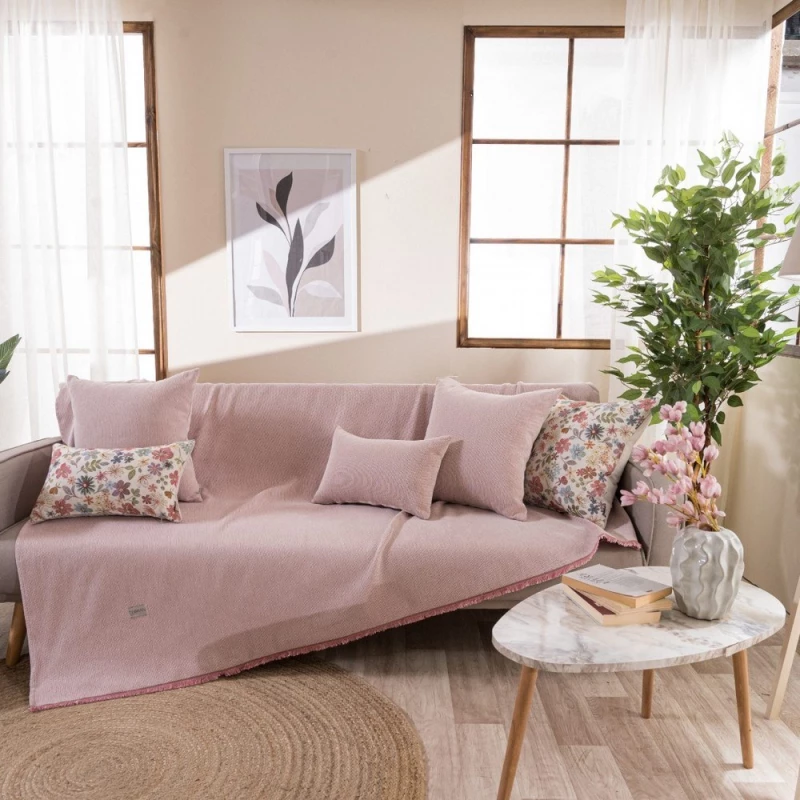 Ριχτάρι Bari 06 Rose Teoran Διθέσιο 180x250cm Βαμβάκι-Πολυέστερ