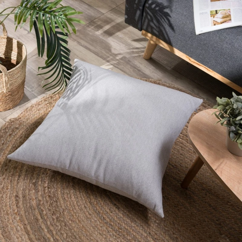 Μαξιλαροθήκη Διακοσμητική Bari 04 Light Grey Teoran 65Χ65 Βαμβάκι-Πολυέστερ
