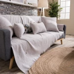 Ριχτάρι Forli 04 Light Grey Teoran Πολυθρόνα 180x150cm Βαμβάκι-Πολυέστερ