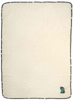 Κουβέρτα Βρεφική Dinosaur 181 Πικέ Με Κέντημα Ecru-Grey DimCol Αγκαλιάς 80x110cm 100% Βαμβάκι