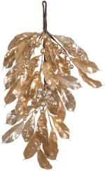 Χριστουγεννιάτικο Κλαδί Δάκρυ Με Γκι 26219 70cm Gold