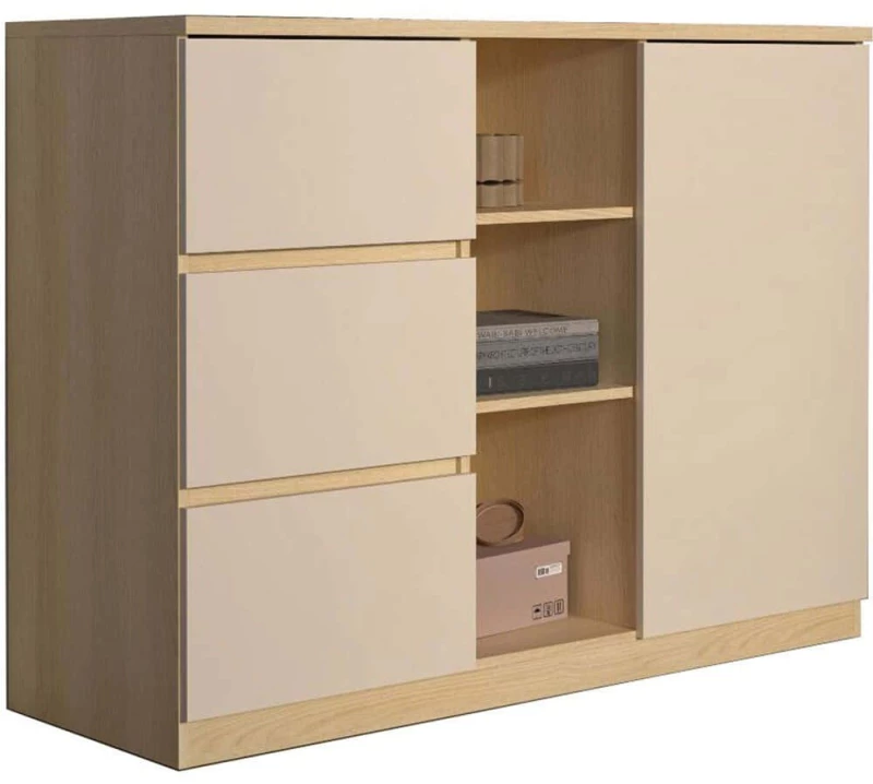 Συρταριέρα Raton 163119759 120x42x93cm Natural-Beige