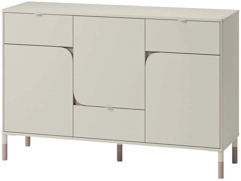 Μπουφές Harmony 162784189 130x40x87cm Beige Μοριοσανίδα, Μέταλλο