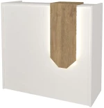 Γραφείο Reception Με Φως Led Navita 0273849 113,6x42x111,8cm White-Oak
