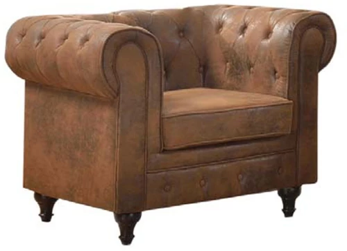 Πολυθρόνα Chesterfield Brown E942,1 110X82X77 cm Ξύλο,Ύφασμα
