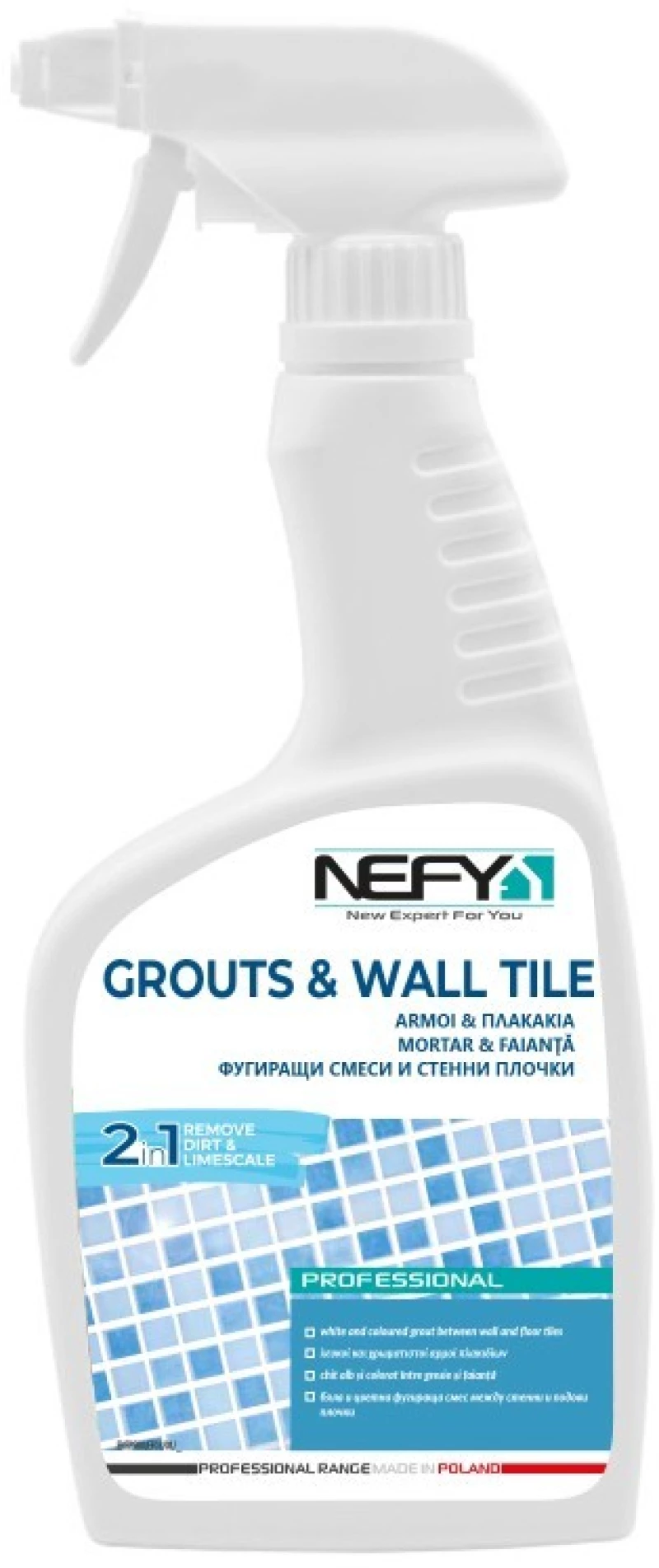 Καθαριστικό Spray Αρμόστοκων & Πλακιδίων 500ml Nefy - 5903649085627