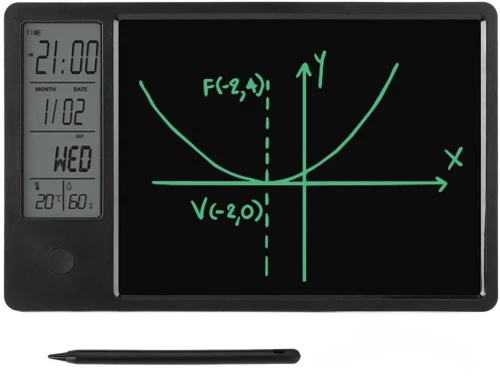 Ψηφιακό Ημερολόγιο Γραφείου με LCD Πίνακα Γραφής - Μαύρο
