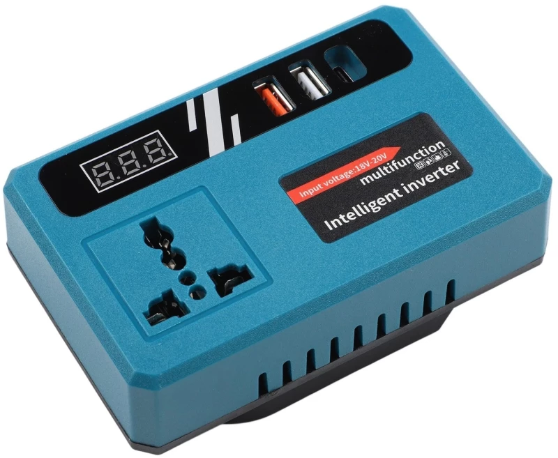 Μετατροπέας Ισχύος 120W DC 18–21V σε AC 220V για Μπαταρίες Λιθίου με USB
