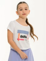 BDTK T-SHIRT SS CROP 1261-703020 1261-703020-00200 BODY TALK Λευκό