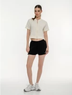 BDTK DEMURE SHORTS WITH BUTTON DOWN SIDES 1261-907405 1261-907405-00100 BODY TALK Μαύρο