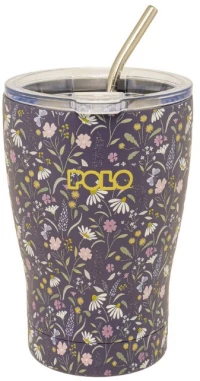 Coffee Mug Floral Ποτήρι Θερμός Polo 350ml Μωβ 949024-8482