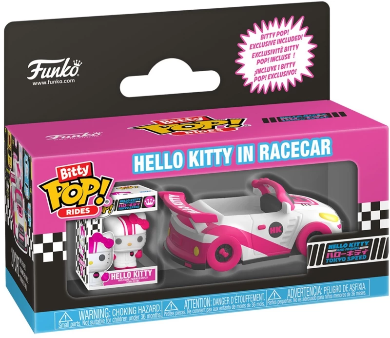Funko Bitty Pop! Rides: Hello Kitty and Friends Tokyo Speed - Hello Kitty in Racecar Vinyl Figures