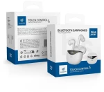 Blue Star T60 In-ear Bluetooth Handsfree Ακουστικά με Θήκη Φόρτισης - Λευκό