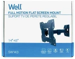 Βάση TV Well 14"- 43" με μονό βραχίωνα Ρυθμιζόμενη TVS-LCD-SW143-WL
