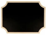 Μαυροπίνακα ετικέτα με ξύλινη άκρη 30 x 22 x 0.5 cm