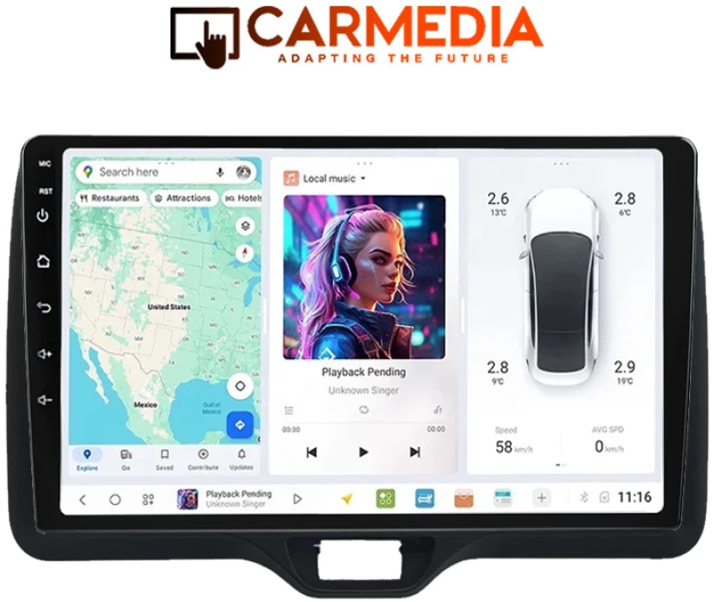 CARMEDIA CMDU41036-4 PRO PLUS TABLET 10.36" OEM TOYOTA YARIS 2020+ V2