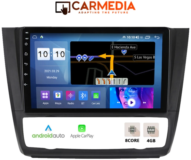 CARMEDIA CMDU409-3 TABLET 9'' OEM BMW SERIES 1 (E81-82-87-88) 2004-2013 KLIMA