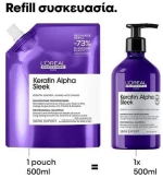 L’Oreal Professionnel Serie Expert Keratin Alpha Sleek Professional Σαμπουάν Για Λείανση Refill 500ml