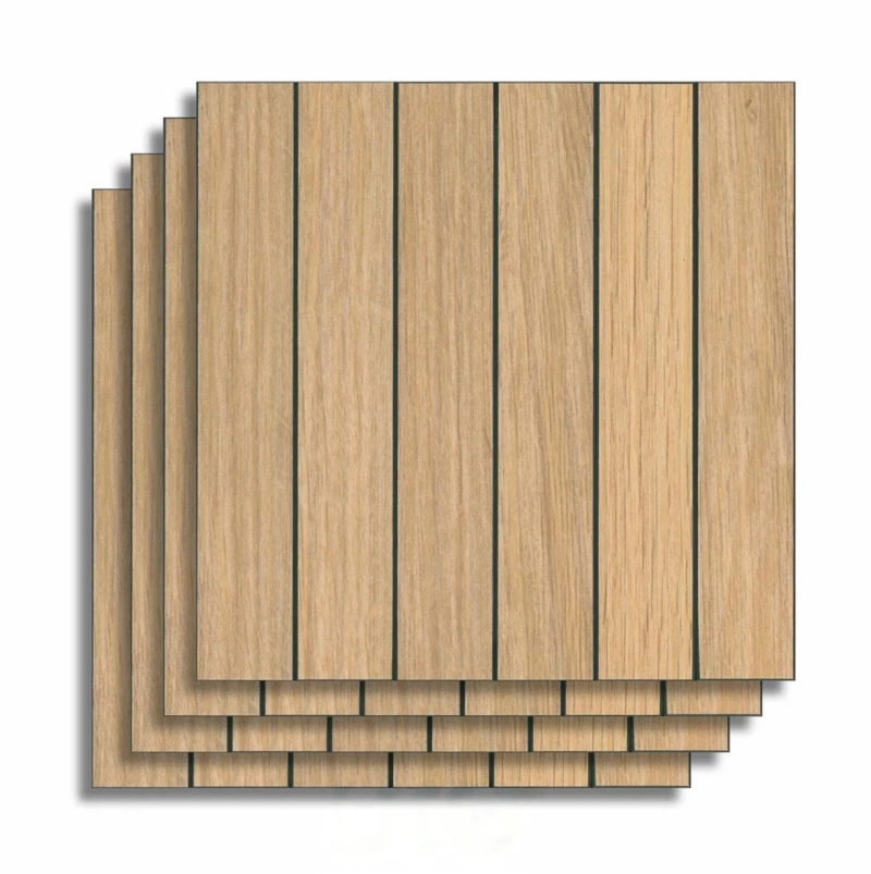 Αυτοκόλλητα πλακάκια Douceur d'intérieur - 25x25cm  - 4τμχ - Μπεζ