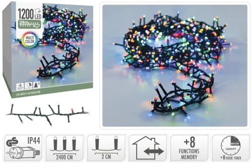 ΧΡΙΣΤΟΥΓΕΝΝΙΆΤΙΚΑ ΛΑΜΠΆΚΙΑ LED MICROCLUSTER 1200LED MULTI 24M AX8560250