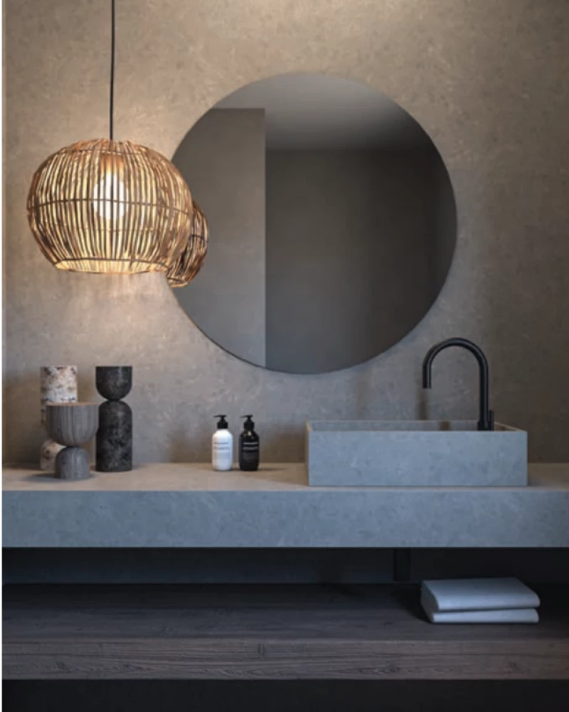 Project Mirrors Circle Καθρέφτης χειροποίητος, κρεμαστός σε στρόγγυλο σχήμα χωρίς Led Φ42