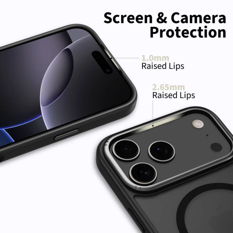 Tech-Protect MagEdge MagSafe Case for iPhone 17 Pro - Matte Black