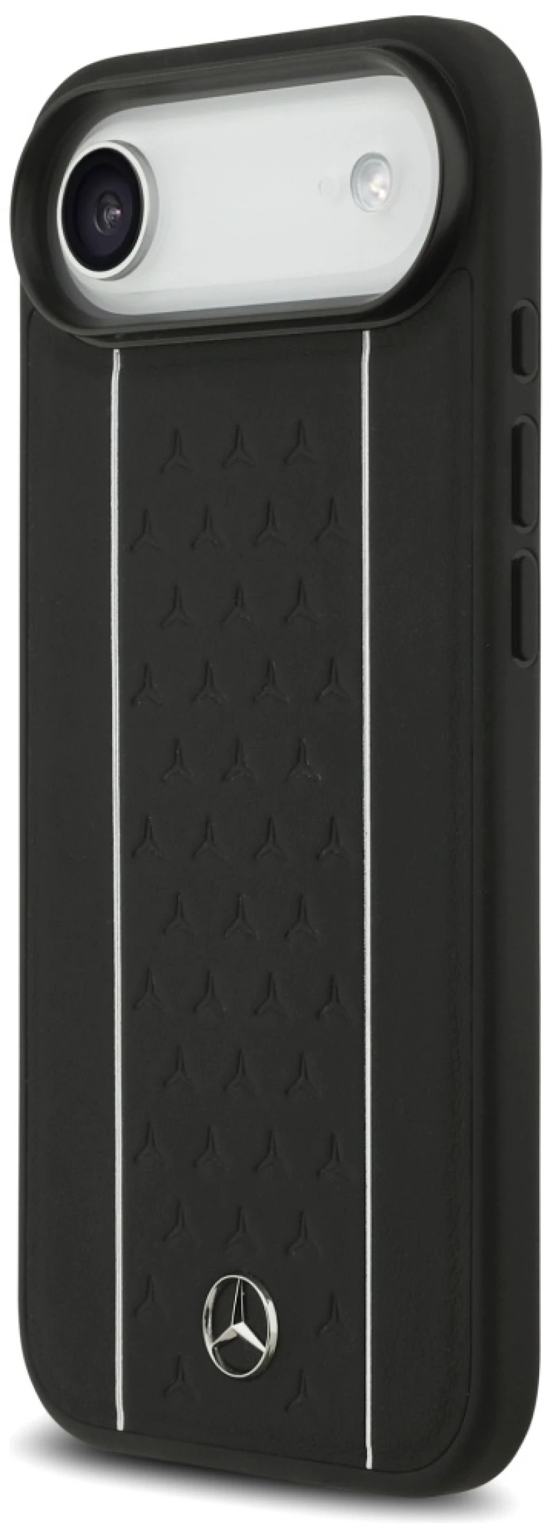Mercedes Leather Star Pattern Stripes MagSafe case for iPhone Air - black