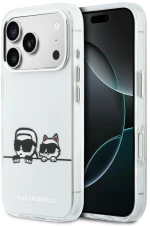 Karl Lagerfeld IML Karl & Choupette Peekaboo Logo MagSafe Case for iPhone 17 Pro - White
