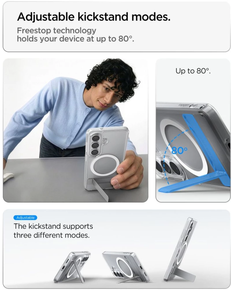 Spigen Ultra Hybrid S Mag MagSafe Case for Samsung Galaxy S26+ - Clear and White