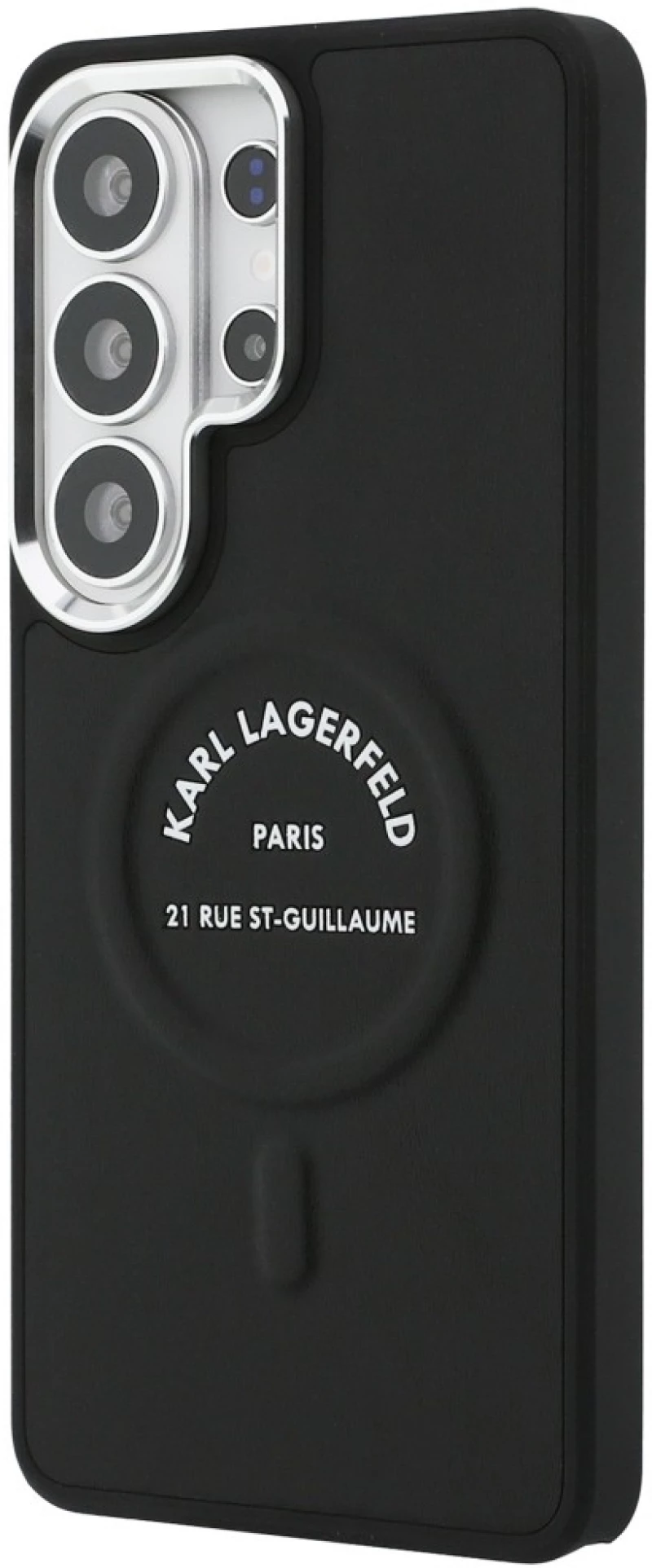Karl Lagerfeld Embossed Ring RSG Logo MagSafe Case for Samsung Galaxy S26 Ultra - Black