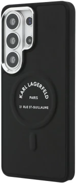 Karl Lagerfeld Embossed Ring RSG Logo MagSafe Case for Samsung Galaxy S26 Ultra - Black