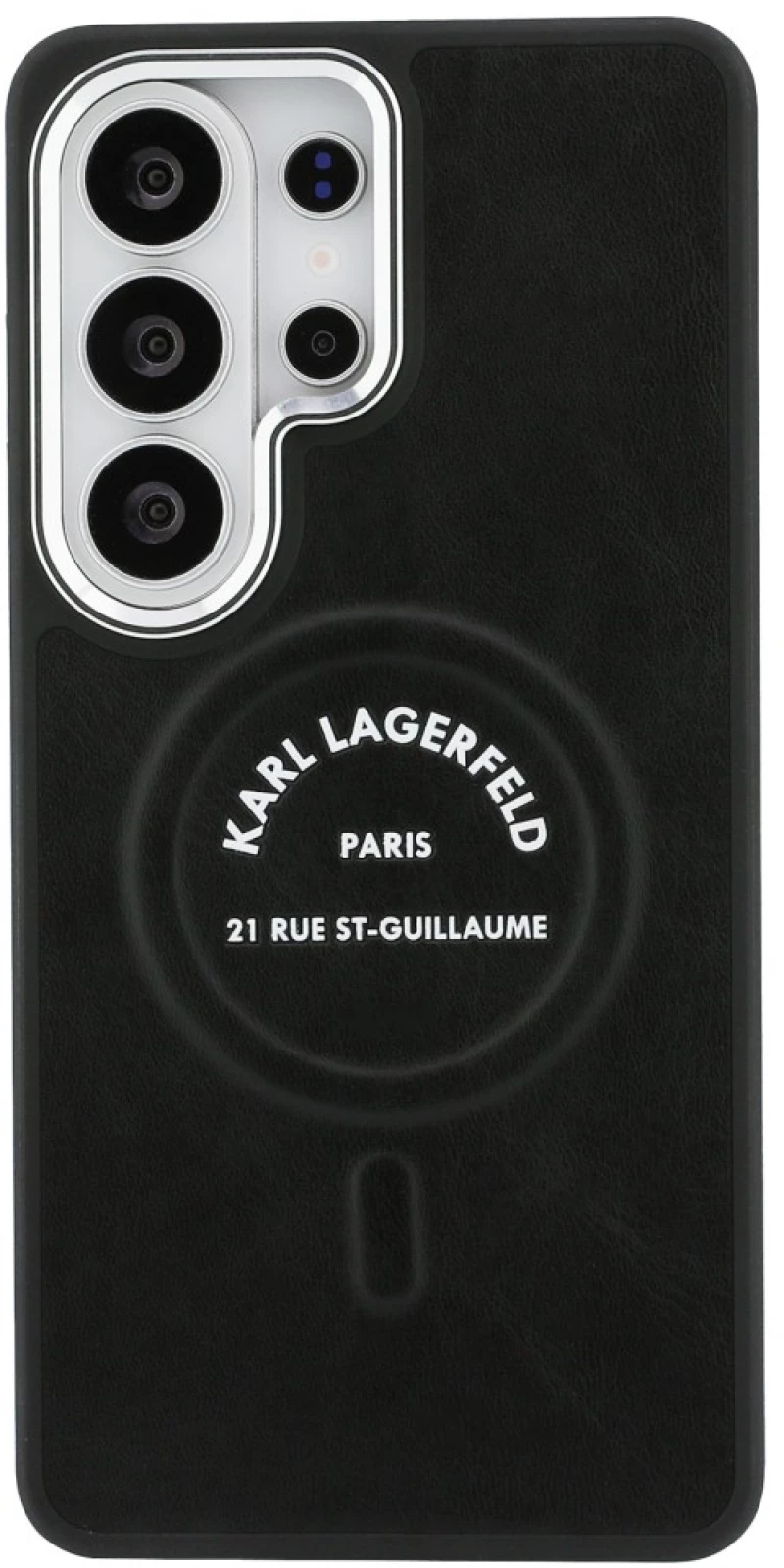 Karl Lagerfeld Embossed Ring RSG Logo MagSafe Case for Samsung Galaxy S26 Ultra - Black