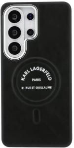 Karl Lagerfeld Embossed Ring RSG Logo MagSafe Case for Samsung Galaxy S26 Ultra - Black