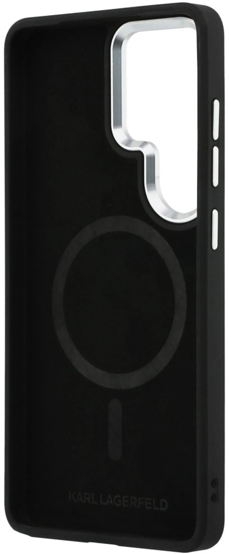 Karl Lagerfeld Embossed Ring RSG Logo MagSafe Case for Samsung Galaxy S26 Ultra - Black